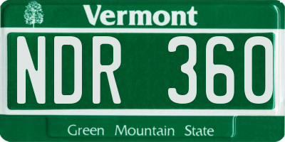 VT license plate NDR360