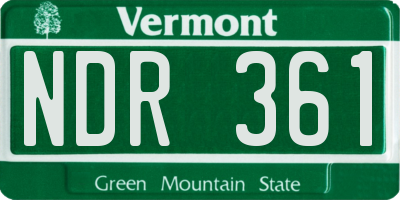 VT license plate NDR361