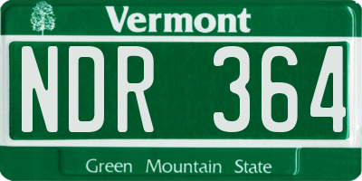 VT license plate NDR364