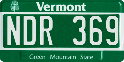 VT license plate NDR369