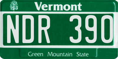 VT license plate NDR390