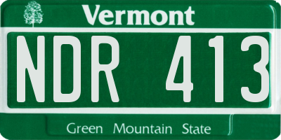 VT license plate NDR413