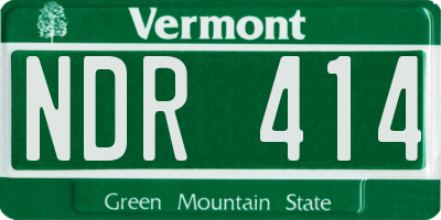 VT license plate NDR414