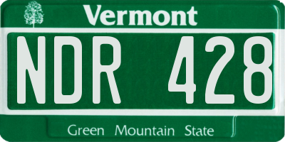 VT license plate NDR428