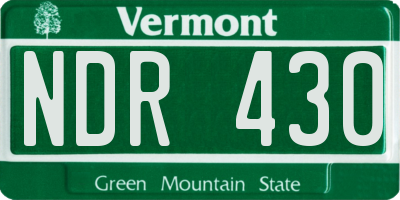 VT license plate NDR430