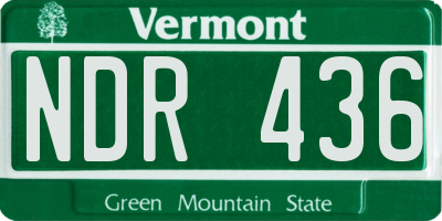 VT license plate NDR436