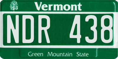 VT license plate NDR438