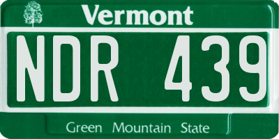 VT license plate NDR439