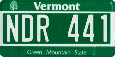 VT license plate NDR441