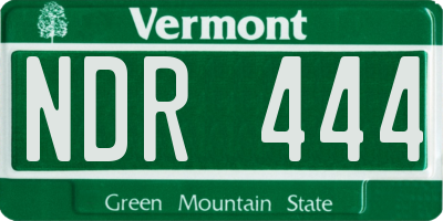 VT license plate NDR444
