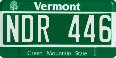 VT license plate NDR446