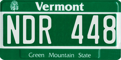 VT license plate NDR448