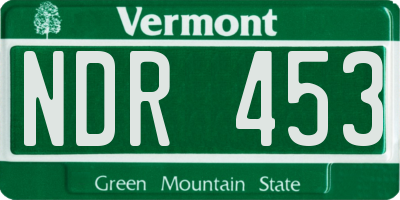VT license plate NDR453