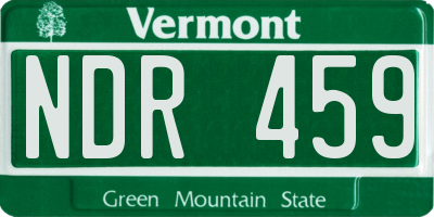 VT license plate NDR459
