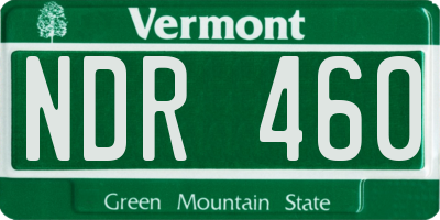 VT license plate NDR460
