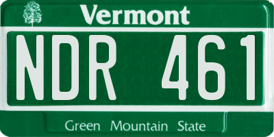 VT license plate NDR461