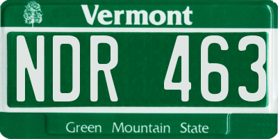 VT license plate NDR463