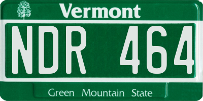 VT license plate NDR464