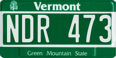 VT license plate NDR473