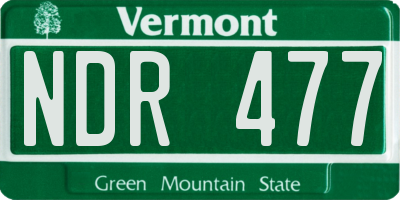 VT license plate NDR477