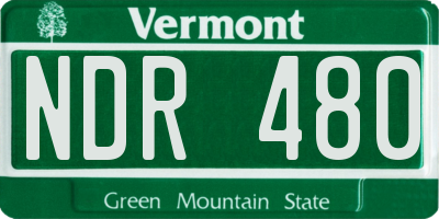 VT license plate NDR480