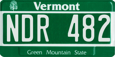VT license plate NDR482