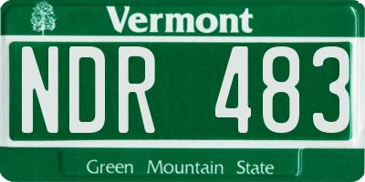 VT license plate NDR483
