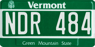VT license plate NDR484