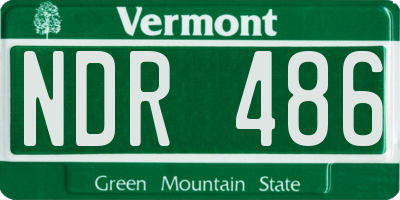 VT license plate NDR486