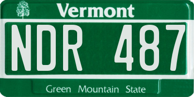 VT license plate NDR487