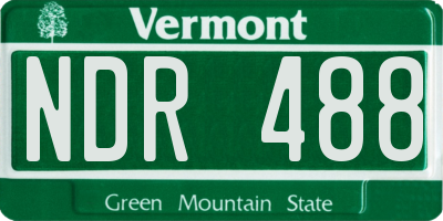 VT license plate NDR488