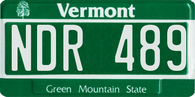 VT license plate NDR489
