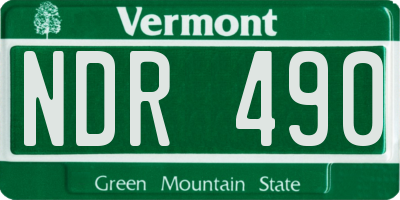 VT license plate NDR490