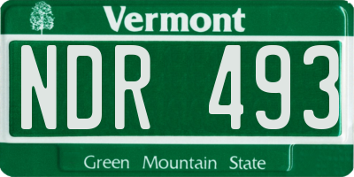 VT license plate NDR493