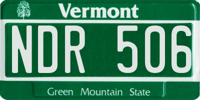 VT license plate NDR506