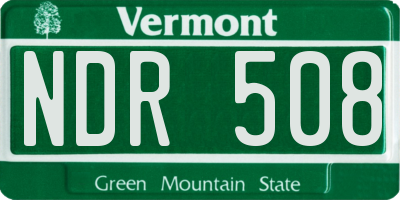 VT license plate NDR508