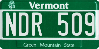 VT license plate NDR509