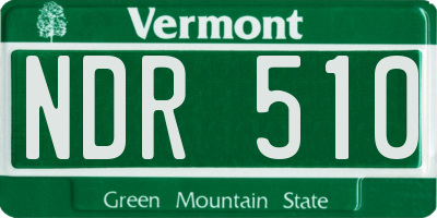 VT license plate NDR510