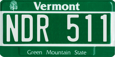 VT license plate NDR511