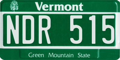 VT license plate NDR515