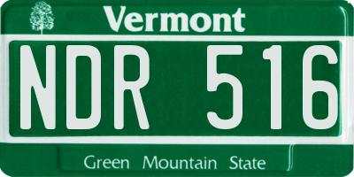VT license plate NDR516