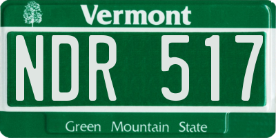 VT license plate NDR517