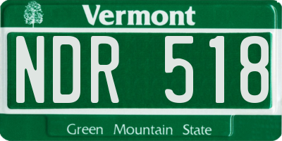 VT license plate NDR518