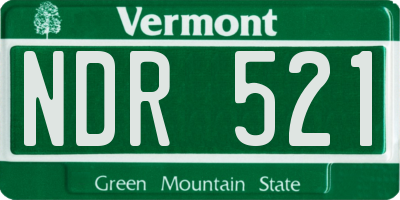 VT license plate NDR521