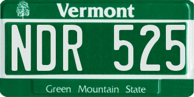 VT license plate NDR525