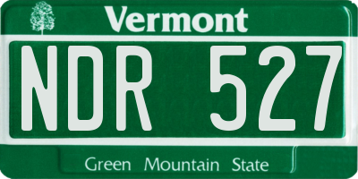 VT license plate NDR527