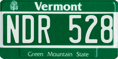 VT license plate NDR528