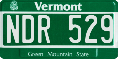 VT license plate NDR529