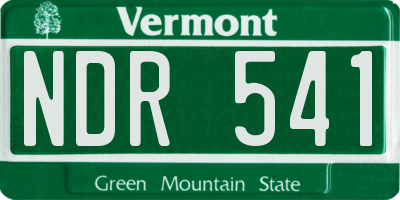 VT license plate NDR541