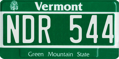VT license plate NDR544